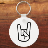 Rock-Hand-Zeichen Schlüsselanhänger (Vorderseite)