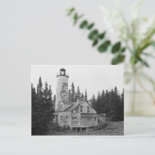 Rock Harbor Lighthouse Postkarte (Stehend Vorderseite)