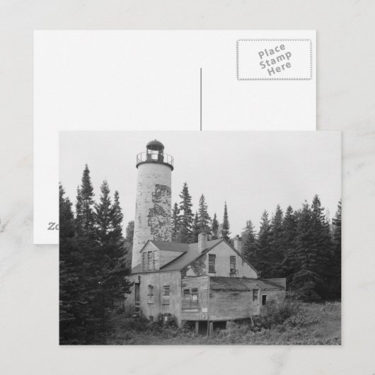 Rock Harbor Lighthouse Postkarte (Vorne/Hinten)