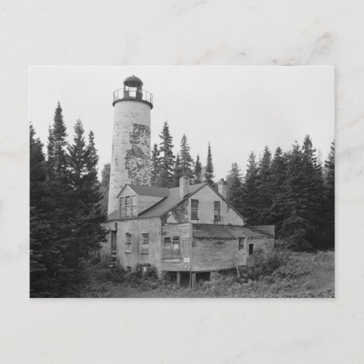 Rock Harbor Lighthouse Postkarte (Vorderseite)