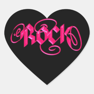 Rock Herz-Aufkleber