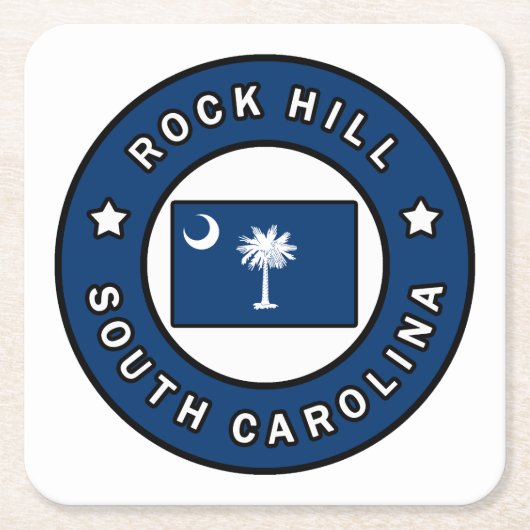 Rock Hill South Carolina Rechteckiger Pappuntersetzer (Vorderseite)