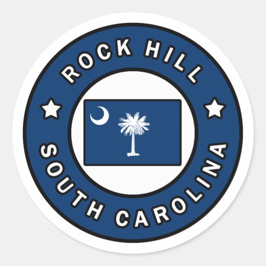 Rock Hill South Carolina Runder Aufkleber (Vorderseite)