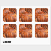 Rock Hoodoos am Morgen Quadratischer Aufkleber (Blatt)