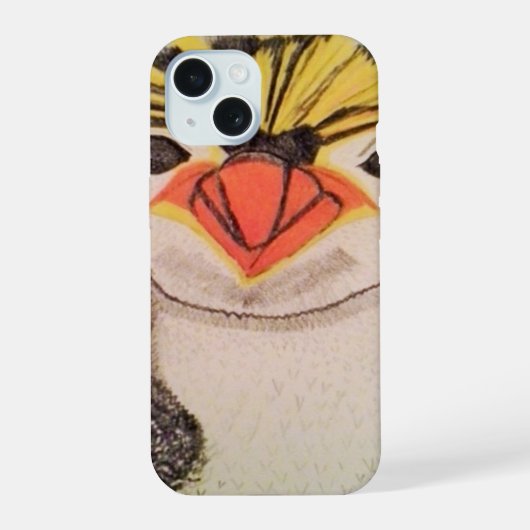 Rock Hopper Penguin iPhone 15 Hülle (Rückseite)