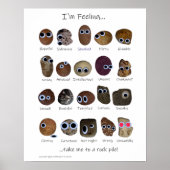 Rock Hound Emotionen, Rocks mit Google Augen Poster (Vorne)