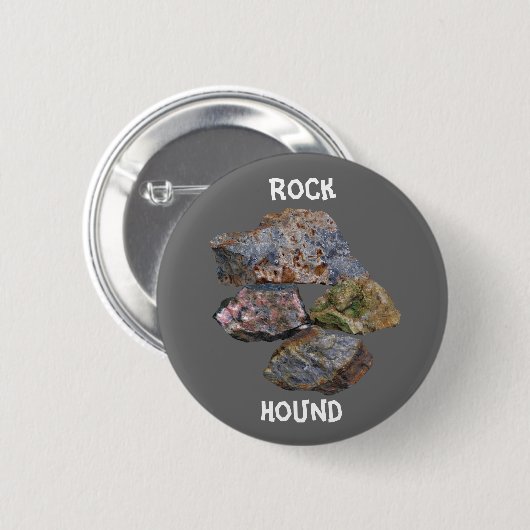 Rock Hound Sammler Funny Button (Vorne & Hinten)