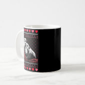 Rock Hyrax Valentine's Day Ugly Sweater Style Kaffeetasse (Vorderseite Links)