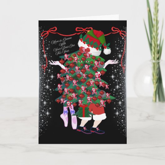 Rock-in Around The Christmas Tree Greeting Card Karte (Vorderseite)