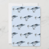 Rock in Fun Fishing Blue 1. Geburtstag Einladung (Rückseite)