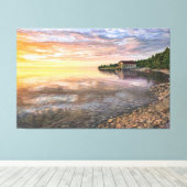 Rock Island Boathouse große Leinwand (Insitu (Holzboden))