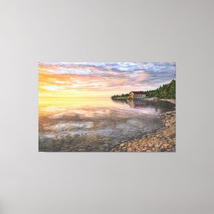 Rock Island Boathouse große Leinwand