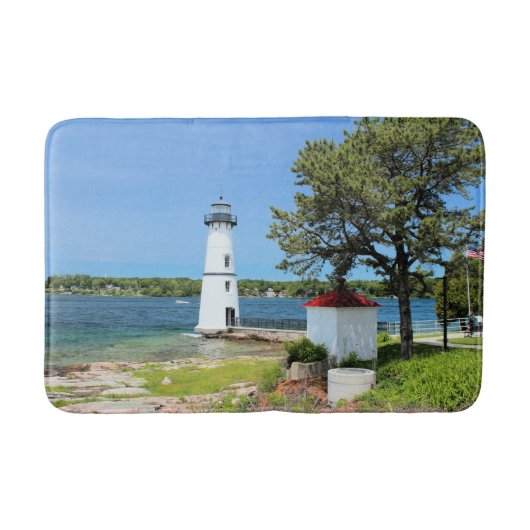 Rock Island Lighthouse, New York Bath Mat Badematte (Vorderseite)