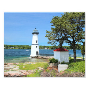 Rock Island Lighthouse, New York Foto Print