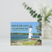 Rock Island Lighthouse, New York Postcard Postkarte (Stehend Vorderseite)
