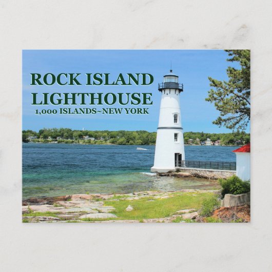 Rock Island Lighthouse, New York Postcard Postkarte (Vorderseite)