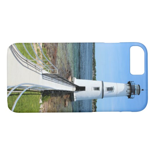 Rock Island Lighthouse, New Yorker iPhone Case (Rückseite (Horizontal))