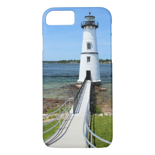 Rock Island Lighthouse, New Yorker iPhone Case (Rückseite)