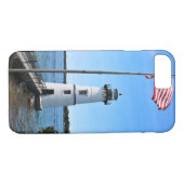 Rock Island Lighthouse, New Yorker iPhone Case (Rückseite (Horizontal))