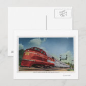 Rock Island RocketStreamated Train Postkarte (Vorne/Hinten)