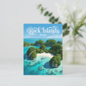 Rock Islands Palau Postkarte (Stehend Vorderseite)