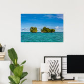 Rock Islet On Ocean Seascape Poster (Heimbüro)