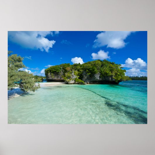 Rock Islet On The Beach Poster (Vorne)
