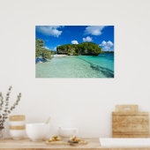 Rock Islet On The Beach Poster (Küche)