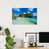 Rock Islet On The Beach Poster (Heimbüro)