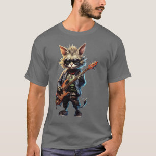 Rock-Katze spielt Gitarre Lustige Gitarrenkatze (1 T-Shirt