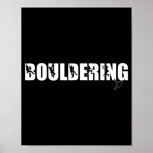 Rock Kletterberg Lover Bouldering Poster (Vorne)