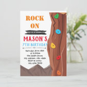 Rock Klettern Einladung (Stehend Vorderseite)