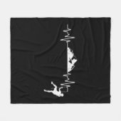 Rock Klettern Herzschlag Kletterparadies Fleecedecke (Vorderseite (Horizontal))