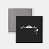 Rock Klettern Herzschlag Kletterparadies Magnet (Vorderseite/Rückseite)