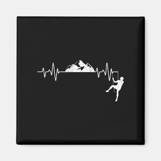 Rock Klettern Herzschlag Kletterparadies Magnet (Vorne)