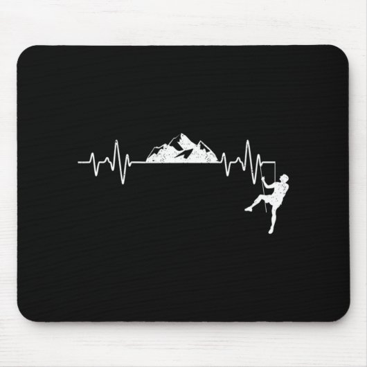 Rock Klettern Herzschlag Kletterparadies Mousepad (Vorne)