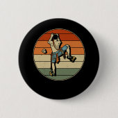 Rock Klettern Indoor Retro Bergsee-Zauber Button (Vorderseite)