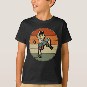Rock Klettern Indoor Retro Bergsee-Zauber T-Shirt