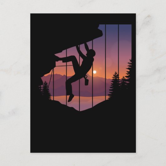Rock Klettern Klettersteig Postkarte (Vorderseite)