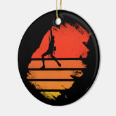 Rock Klettern Sonnenuntergang Felsengarten Keramik Ornament (Links)