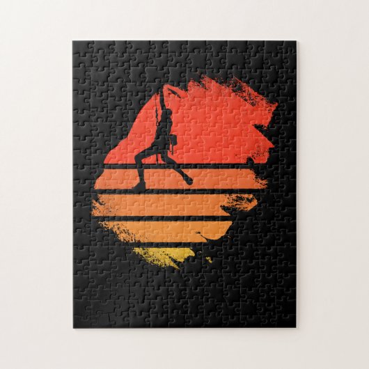 Rock Klettern Sonnenuntergang Felsengarten Puzzle (Vertikal)