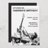 Rock-Konzert Geburtstag Einladung (Vorne/Hinten)