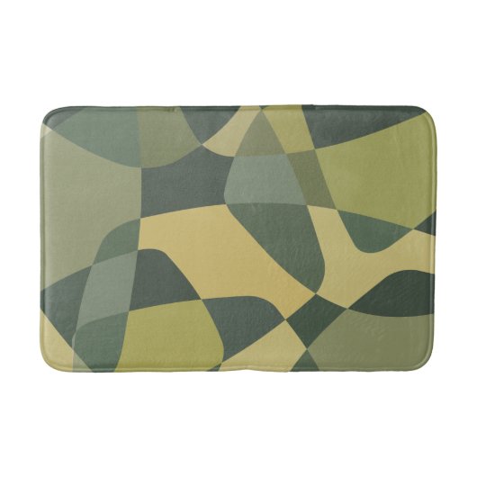 Rock Layers Green aus der Mitte des Jahrhunderts Badematte (Vorderseite)