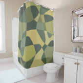 Rock Layers Green aus der Mitte des Jahrhunderts Duschvorhang (Beispiel)