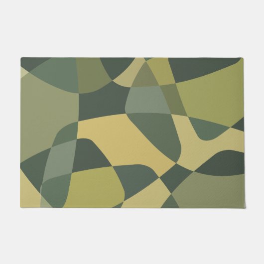 Rock Layers Green aus der Mitte des Jahrhunderts Fußmatte (Vorderseite)