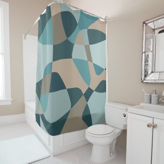 Rock Layers Mitte Aquamarin Duschvorhang (Beispiel)