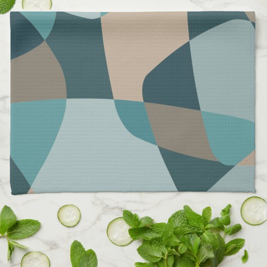 Rock Layers Mitte Aquamarin Geschirrtuch (Gefaltet)