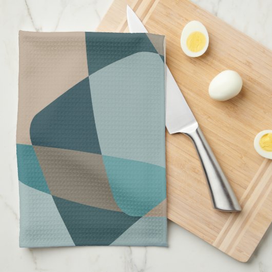 Rock Layers Mitte Aquamarin Geschirrtuch (Viertel Falte)