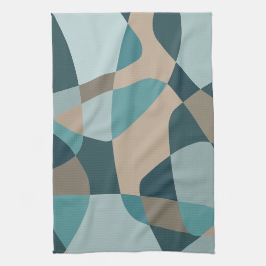 Rock Layers Mitte Aquamarin Geschirrtuch (Vertikal)