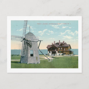 Rock Ledge Pier, Narragansett, RI Vintag Postkarte